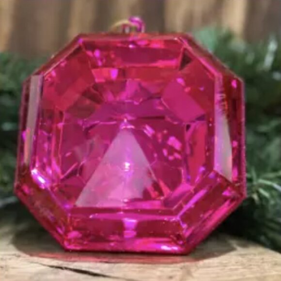 6" Square Gem, Square Cut Ornament, Gem Ornament, Jewel Ornament, Bling Ornament - Picture 9 of 12